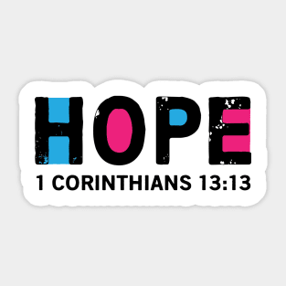 HOPE 1 Corinthians 13:13 Sticker